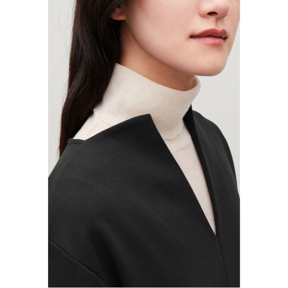 COS Womens Small Stretch-Jersey VNeck Tunic Dress Minimalist Modern Contemporary - Picture 14 of 14